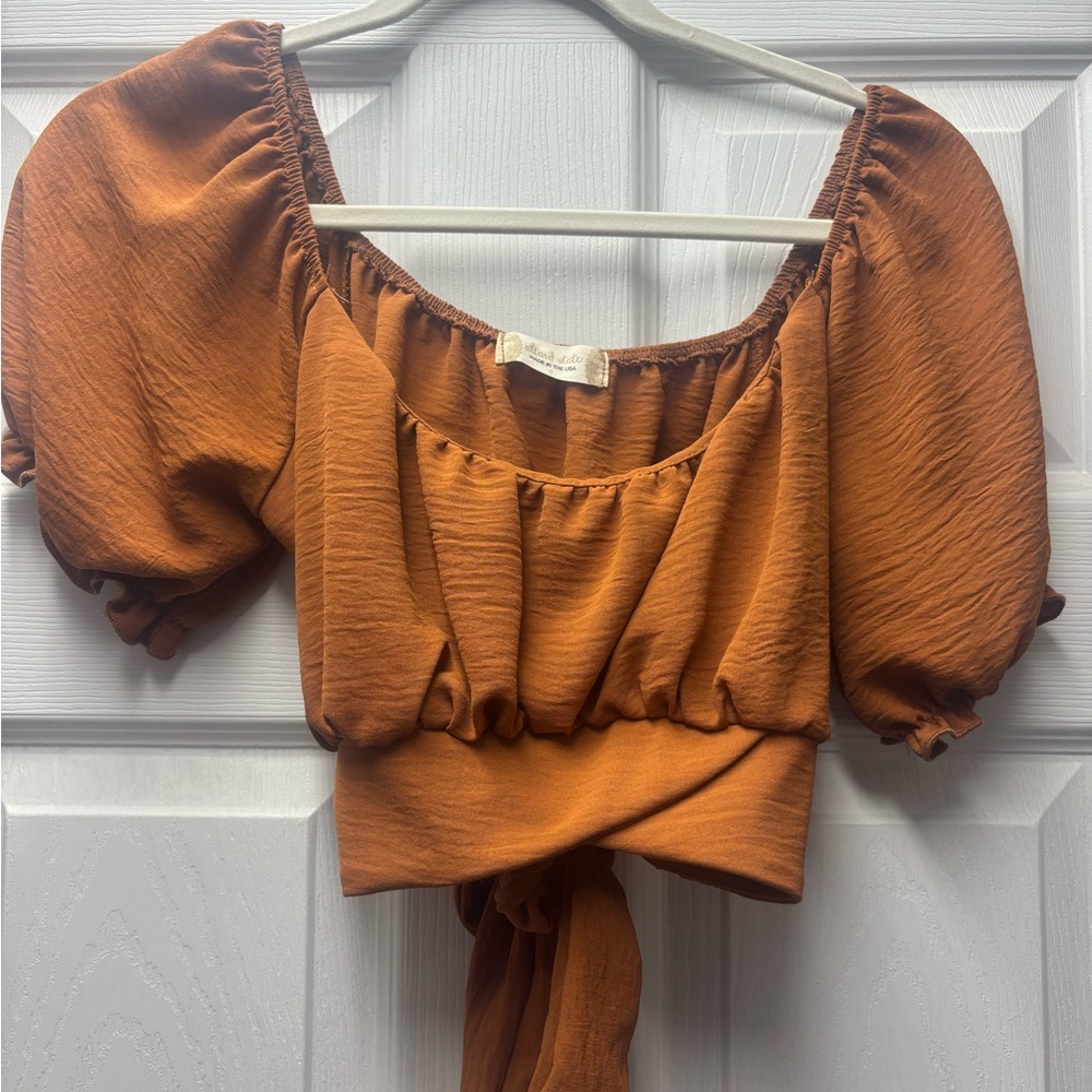 Altar’d State Women's Puff Sleeve Top